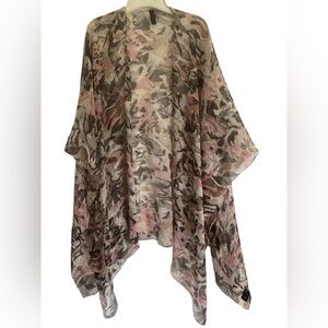 Lane Bryant Pink and Gray Women's Wrap/Kimono OS